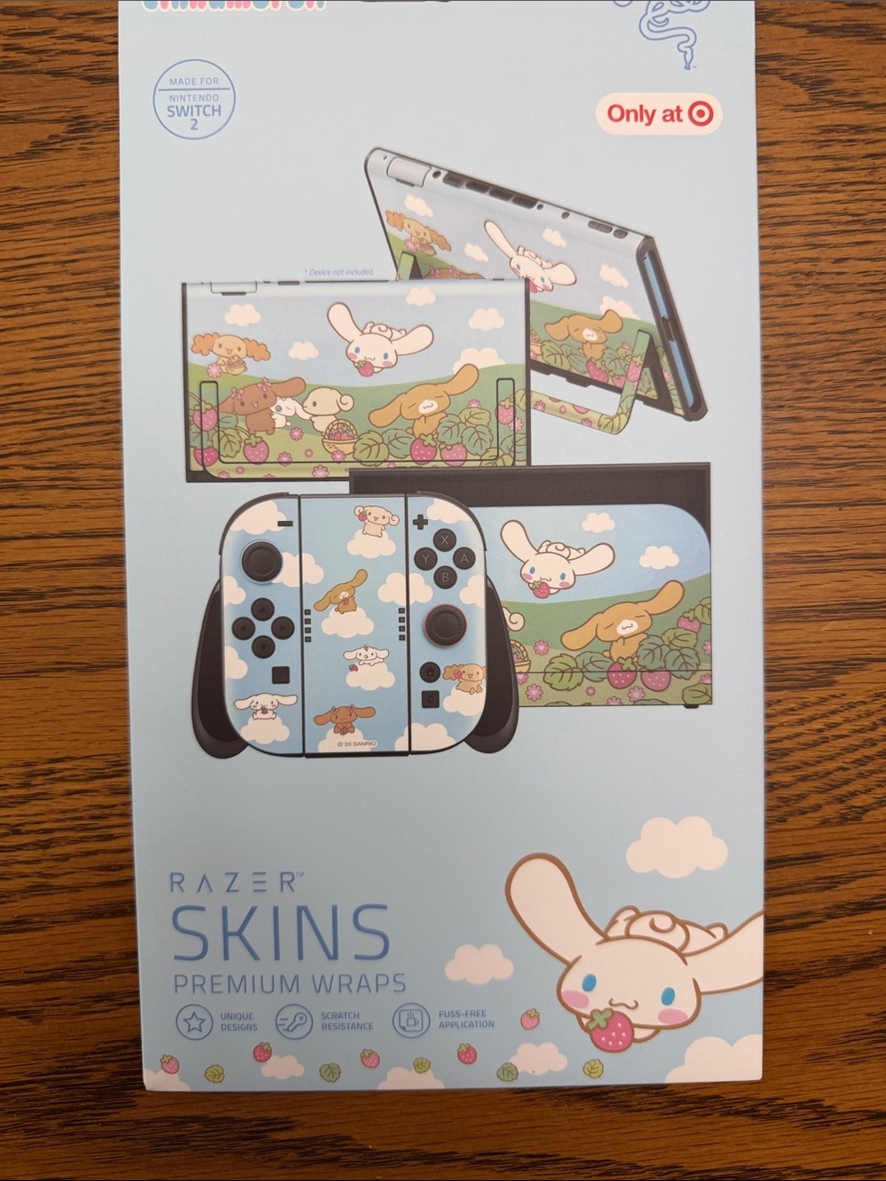 Razer Switch Skin — Pastel Blue Bunny & Strawberry Artwork Cinnamoroll